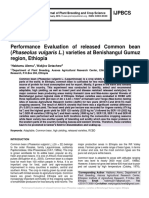 Performance Evaluation of Released Common Bean (Phaseolus Vulgaris L.) Varieties at Benishangul Gumuz Region, Ethiopia