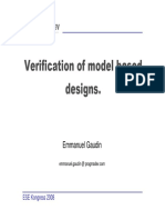 Verification of Model Based Designs.: Emmanuel Gaudin