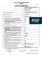 Tamil Nadu Public Service Commission FORM-1 Answer Sheets Packing Report (To Be Filled in and RETURNED To TNPSC) (Group - IV Services)