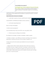 Cómo Se Organiza Un Plan de Actividades de Una Empresa 