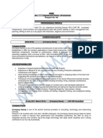 SAP HR Sample Resume 1