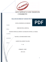 Investigación Formativa Delitos Contra El Honor y Los Delitos Contra La Familia