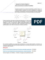 Características de Reacciones de Sustitución Aromática.