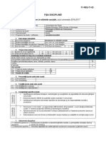 Fisa Disciplinei - Introducere in Stiintele Sociale