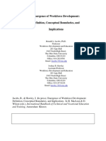 Emergence of Workforce Development Definition, Conceptual Boundaries, and Implications - Article