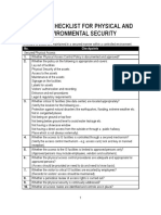 Physical and Environmental Audit Checklist