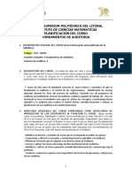 Fundamentos de Auditoria Plan de Curso