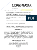 Deed of Extrajudicial Settlement of Estate With Absolute Sale - Bautista