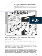 Basics of 1 2 and 3 Point Perspective AKA Parallel and Angular Perspective Lesson PDF