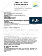 MSDS Citric Acid Monohydrate