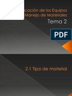 Clasificacion de Los Equipos de Manejo de Materiales