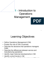 Introduction To Operations Management: Chapter 1