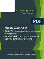 Quality As A Management Framework