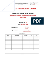 Wan Bao Construction Limited: Environmental Instruction