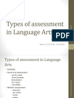 Week 6 - Types of Assessment in LA