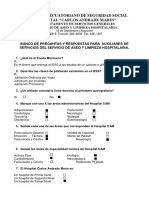 BANCO PREGUNTAS Auxiliar de Servicios Febrero 2013