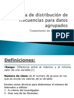 Tabla de Distribución de Frecuencias para Datos Agrupados