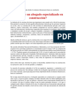 ¿Qué Hace Un Abogado Especializado en Construcción?