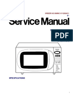 Service Manual For Panasonic Microwave NN-MX25WF / NN-MX25BF