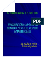 Reforzamiento de Cimentacion Con Geomalla en Relaves PDF