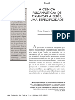 A Clínica Psicanalítica - de Crianças A Bebê