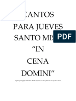 Cantos para El Jueves Santo