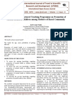 Effectiveness of Structured Teaching Programme On Promotion of Mental Health in Children Among Mothers of Rural Community