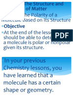 Lesson 1 The Polarity of A Molecule Based On Its Structure - Copy (Autosaved)