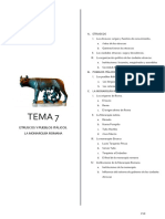 Tema 7 Etruscos y Pueblos Itálicos - Monarquía Romana