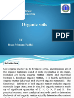 Organic Soils: BY Roaa Monam Fadhil