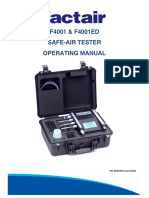 F4001ED Safe-Air Tester Manual