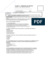 Prueba Química 3 Medio - Semestral