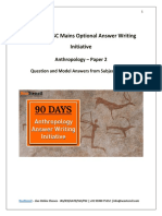 90 Days Answer Writing Anthropology - Paper 2