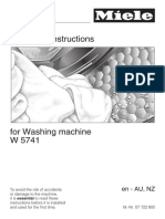 Miele Washing Machine W5741 Manual PDF