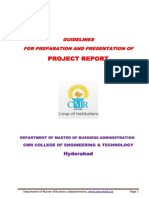 Guidelines For Preparation and Presentation of Project Report CMR College of Engineering & Technology