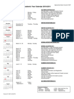 DU 2010-2011 Calendar