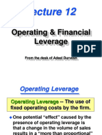 Operating & Financial Leverage: From The Desk of Adeel Durvesh