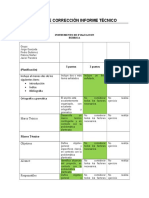 Rubrica Informe Tecnico