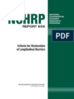 NCHRP Report 656 Criteria For Restoration of Longitudinal Barrieres