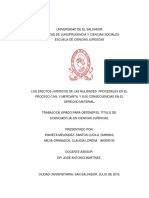 Los Efectos Juridicos de Las Nulidades Procesales en El Proceso Civil y Mercantil y Sus Consecuencias en El Derecho Mater - 1