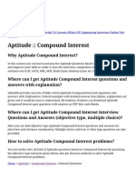 Compound Interest - Aptitude Questions and Answers PDF