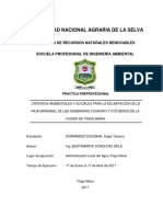 Criterios Ambientales y Sociales para La Delimitacion Dela Faja Marginal de Las Quebradas Cushuro y Cocheros de La Ciudad de Tingo Maria