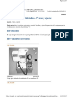 Prueba Valvula de Alivio Sistema Hidraulico Motoniveladora 24m