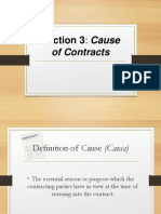 Cause of Contracts