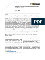 Management of Nominated Subcontractors in The Construction of Commercial Buildings in Sri Lanka