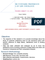 To Study The Customer Preference Level of Life Insurance: Networth Direct Co. LTD