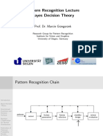 Pattern Recognition Lecture Bayes Decision Theory: Prof. Dr. Marcin Grzegorzek