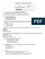 Examen Parcial de Electrotecnia II 2do Semestre 2017-2018