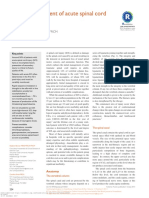 Initial Management of Acute Spinal Cord Injury: Stephen Bonner MRCP FRCA FFICM Caroline Smith FRCA