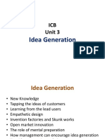 ICB Unit 3: Idea Generation